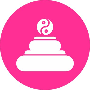 Meditasyon web simgesi vektör illüstrasyonu