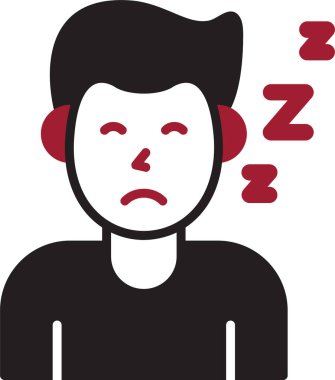 Sıkıldım. Web simgesi basit illüstrasyon
