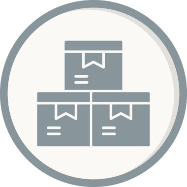 Kutular kargo simgesi vektör illüstrasyonu gönderiliyor 