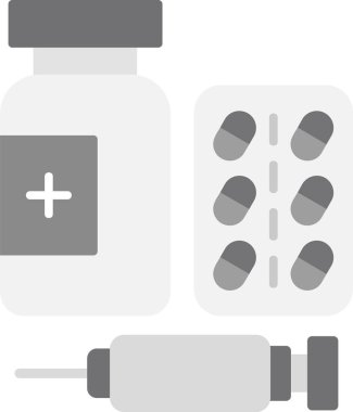 Aşı simgesi tasarımının vektör çizimi