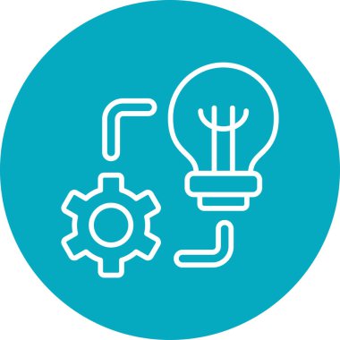 Yaratıcı ampul. Web simgesi basit illüstrasyon