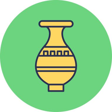 Vazo. Web simgesi basit illüstrasyon