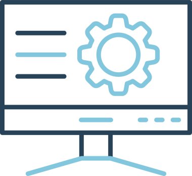 bilgisayar simgesi, vektör illüstrasyonu basit tasarım
