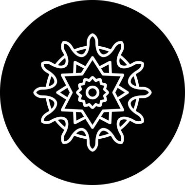 Mandala 'nın temel doğrusal resmi, kutsal geometri kavramı