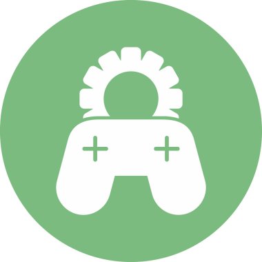 Oyun denetleyici joystick ayarları renk vektörü simgesi 