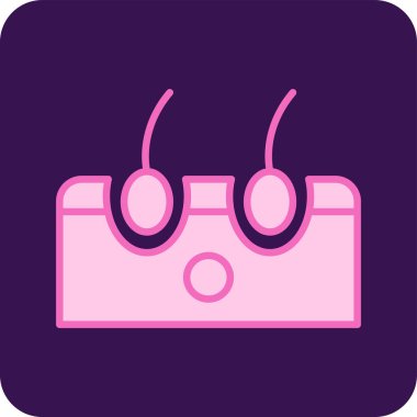 Saç dökülmesi. Web simgesi basit illüstrasyon