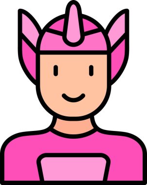 Süper kahraman ağ simgesi, vektör illüstrasyonu