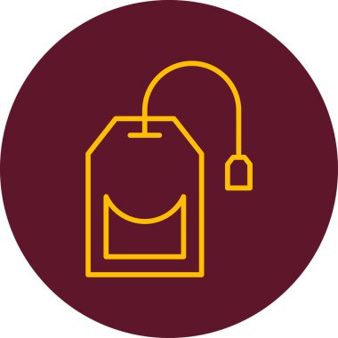 Tea Bag Web simgesi basit illüstrasyon