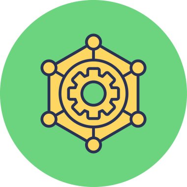 Otomatikleştirilmiş. Web simgesi basit illüstrasyon