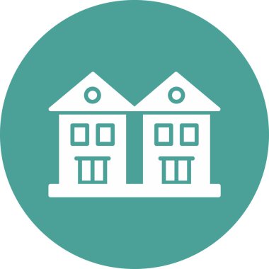  Dubleks. Web simgesi basit illüstrasyon