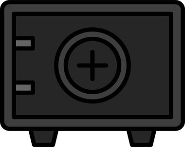 Güvenli Kutu. Web simgesi basit illüstrasyon