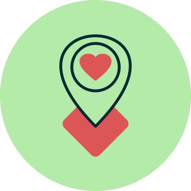 Konum haritası işaretleyici. vektör simgesi