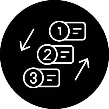 Sıralı simge vektör illüstrasyon tasarımı