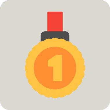 İlk yer madalya vektör çizim 