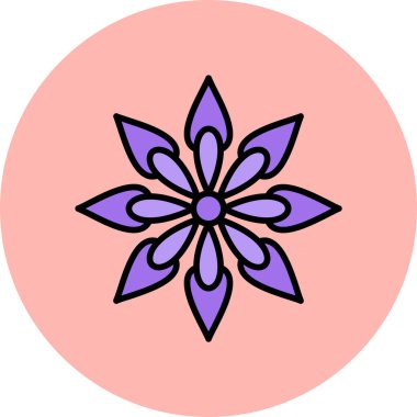 Çiçek. Web simgesi basit illüstrasyon 