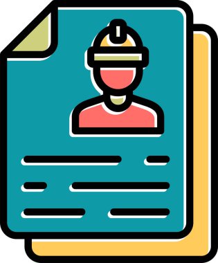 belge simgesi, vektör illüstrasyonu basit tasarım