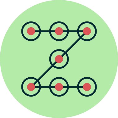 Engelleme zinciri. Web simgesi basit tasarım