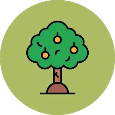 Portakal ağacı. Web simgesi basit illüstrasyon 