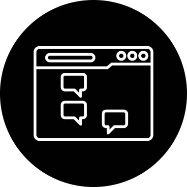 Sohbet mesajı vektör illüstrasyonu