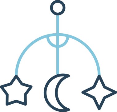 Beşik Oyuncak simgesi, vektör illüstrasyonu 