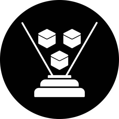 Hologram. Web simgesi basit illüstrasyon