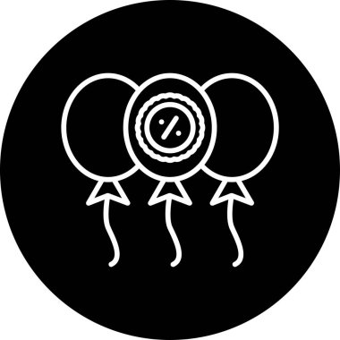 İndirim balonları. Web simgesi basit illüstrasyon