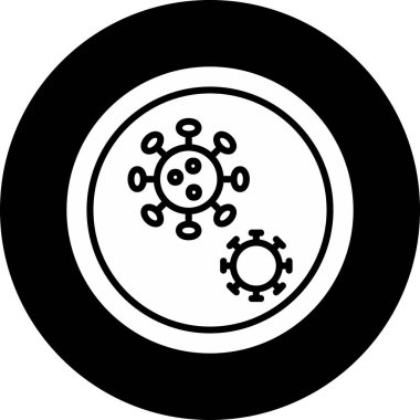 Mikroplar. Web simgesi basit illüstrasyon