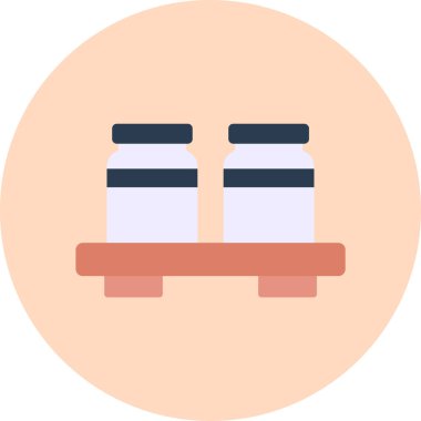 İki kavanoz kutsal kişilerin resmi, vektör çizim 