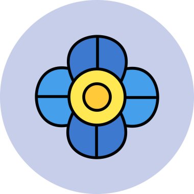 Çiçek. Web simgesi basit illüstrasyon 