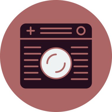 Kamera. Web simgesi basit tasarım 