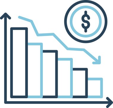 İflas sembolü web sitesi tasarımı için renkli soyut grafik.