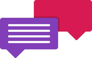 Sohbet mesajı vektör illüstrasyonu