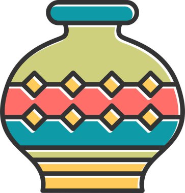 Vazo. Web simgesi basit illüstrasyon