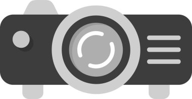 Projektör. Web simgesi basit illüstrasyon