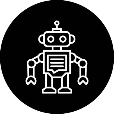 Chatbot, robot simgesi, vektör illüstrasyonu