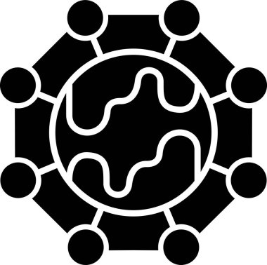 bağlantı ağ simgesi vektör illüstrasyonu