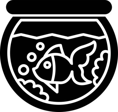 Akvaryum. Web simgesi basit illüstrasyon
