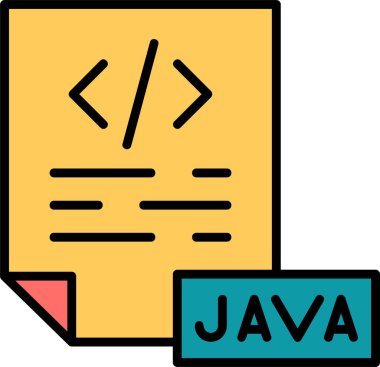 Java programlama kodu vektör illüstrasyonu 