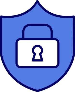 güvenlik simgesi vektör illüstrasyonu  