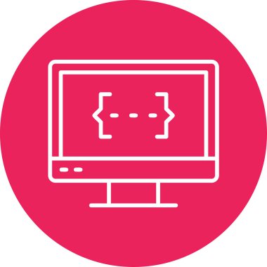 vektör lcd simgesi illüstrasyonu