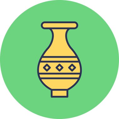 Vazo. Web simgesi basit illüstrasyon