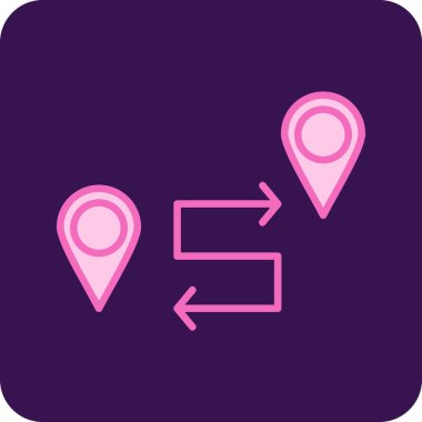 konum haritası gezinme simgesi ana hat biçiminde 