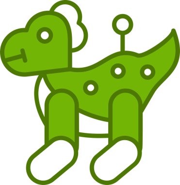 Küçük şirin dinozorun vektör çizimi