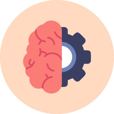 Aklını kullan. Web simgesi basit illüstrasyon 