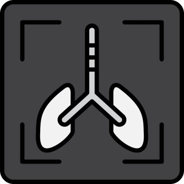 X Ray simge vektör illüstrasyonu 