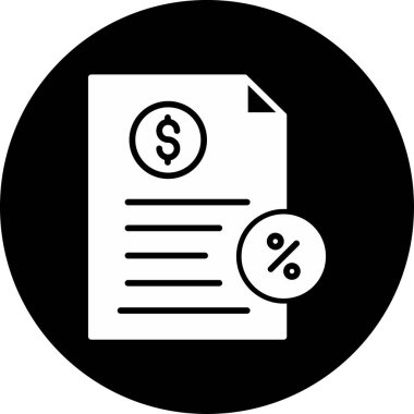 Bir soyut vergi belgesinin web tabanlı vektör illüstrasyonu.