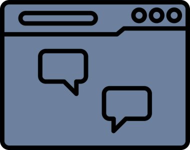 Sohbet mesajı vektör illüstrasyonu