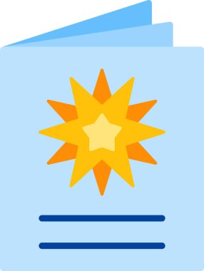 Tebrik kartı web simgesi, vektör illüstrasyonu