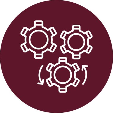 Düz dişli simge vektör çizim