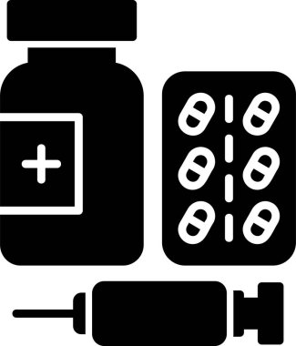 Aşı simgesi tasarımının vektör çizimi